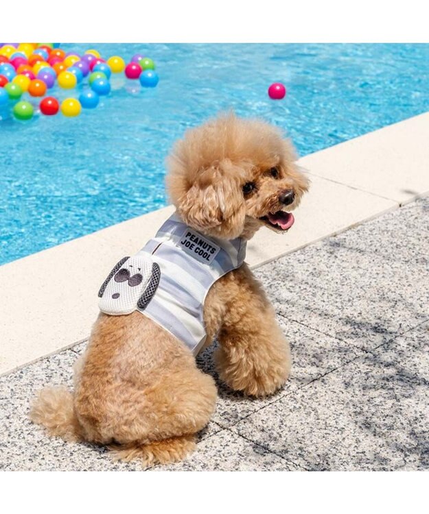 PET PARADISE スヌーピー クールベスト 《ジョークール》 小型犬 ホワイト×グレー