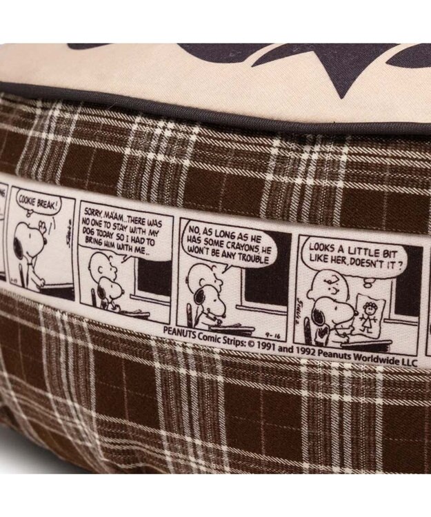 PET PARADISE スヌーピー クッション 《ブラザー》 M ブラウン