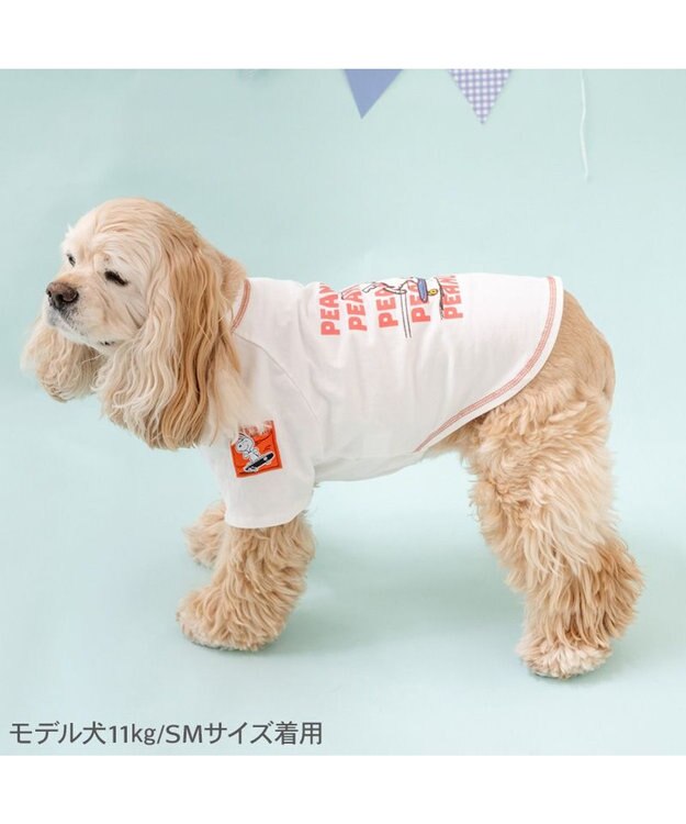 PET PARADISE スヌーピー スケボー Tシャツ 中型犬 大型犬 ホワイト