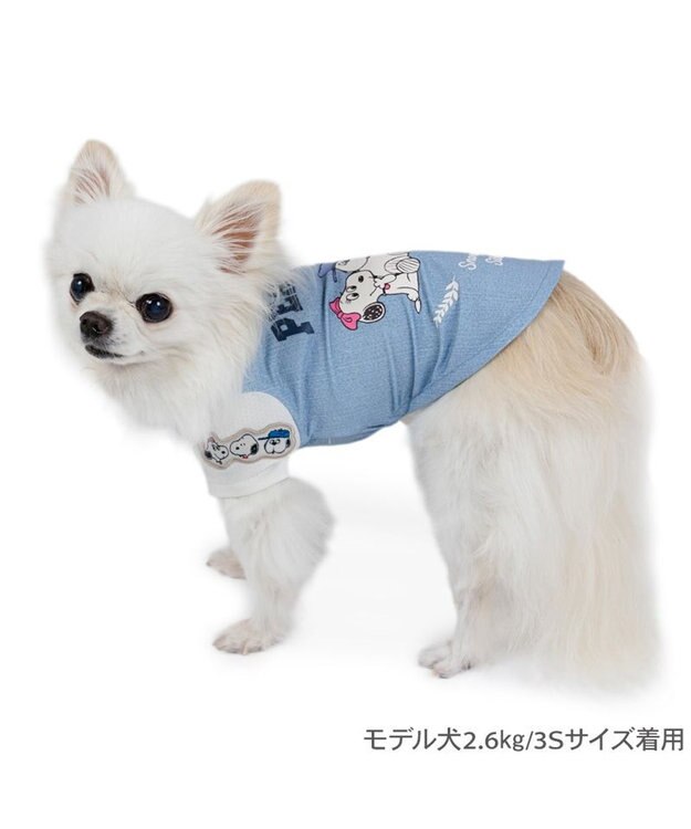 PET PARADISE スヌーピー ブラザー 接触冷感 Ｔシャツ 《ブルー》 小型犬 ブルー