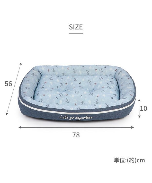 PET PARADISE ペットパラダイス クールカドラー  角型《マリン柄》 中型犬 大型犬 マリン柄