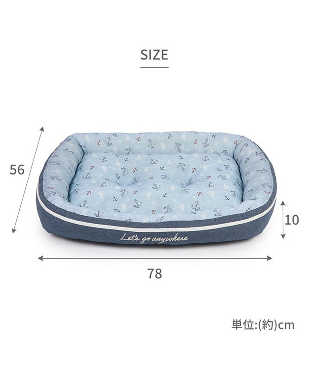 PET PARADISE ペットパラダイス クールカドラー  角型《マリン柄》 中型犬 大型犬 マリン柄