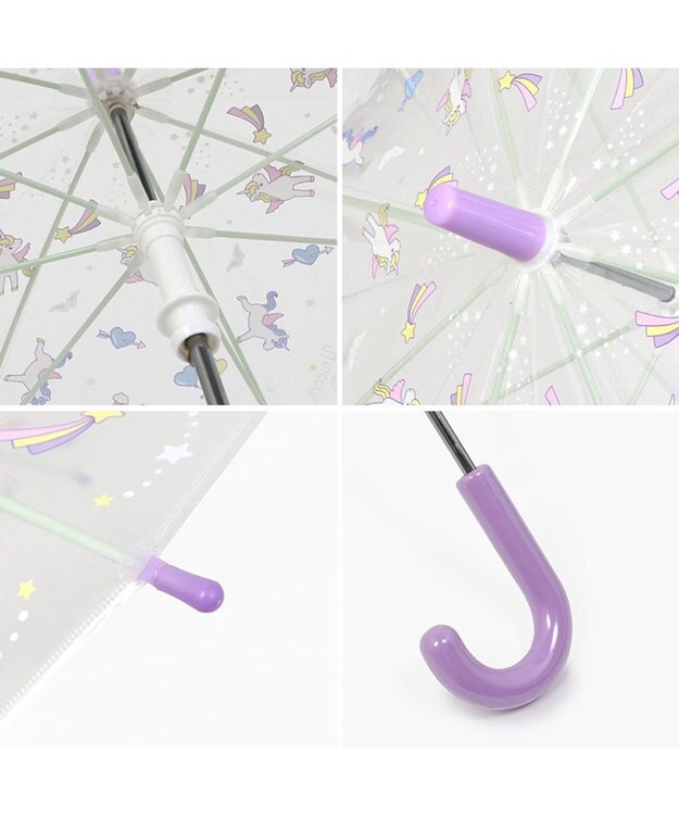 Mother garden マザーガーデン 透明 長傘 子供用 50㎝ 《 ユニコーン / 野いちご 》 ユニコーン