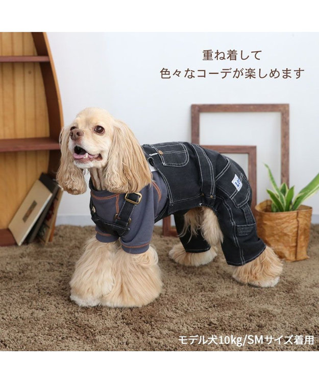 Lee デニム オーバーオール 《ブラック》 中型犬 大型犬 / PET