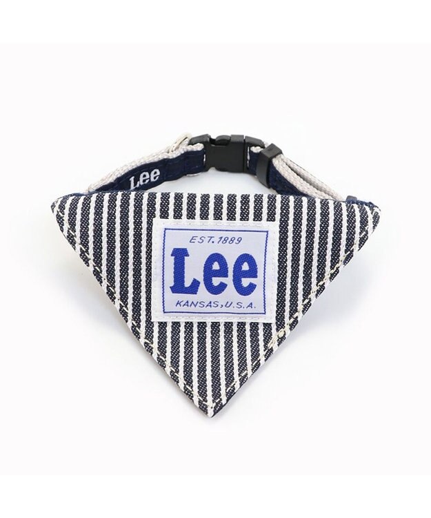 PET PARADISE Ｌｅｅ ヒッコリー 両面バンダナ付き 首輪【３Ｓ】 紺（ネイビー・インディゴ）
