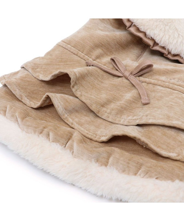 PET PARADISE ペットパラダイス フリルポンチョ 《ブラウン》  超小型犬 小型犬 ブラウン