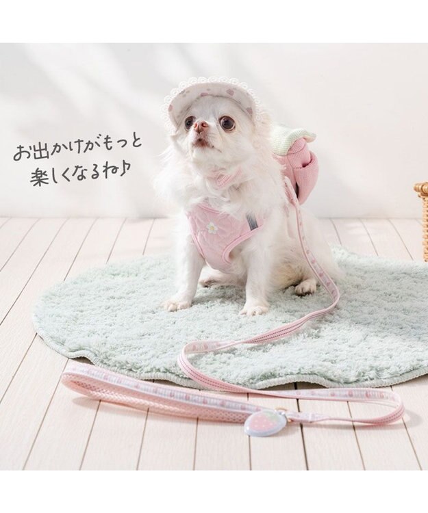PET PARADISE ペットパラダイス リュックハーネス 《花苺》 ３Ｓ ピンク