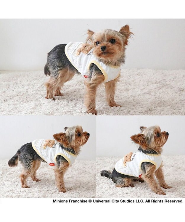 PET PARADISE ミニオン ティム サーモキープ タンクトップ 《ポシェット》 小型犬 ホワイト