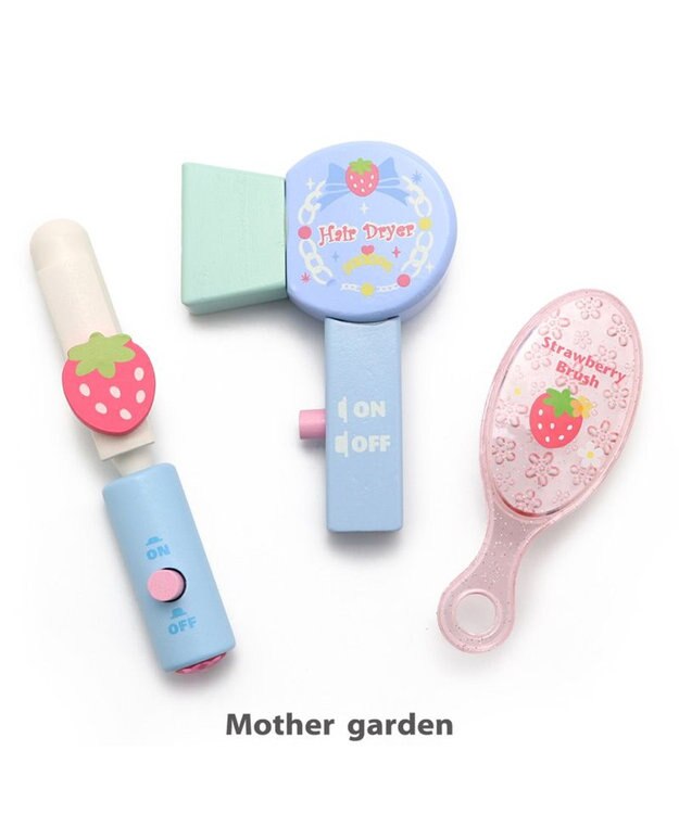 Mother garden マザーガーデン 野いちごままごと ドライヤー3点セット 《ブルー》 水色