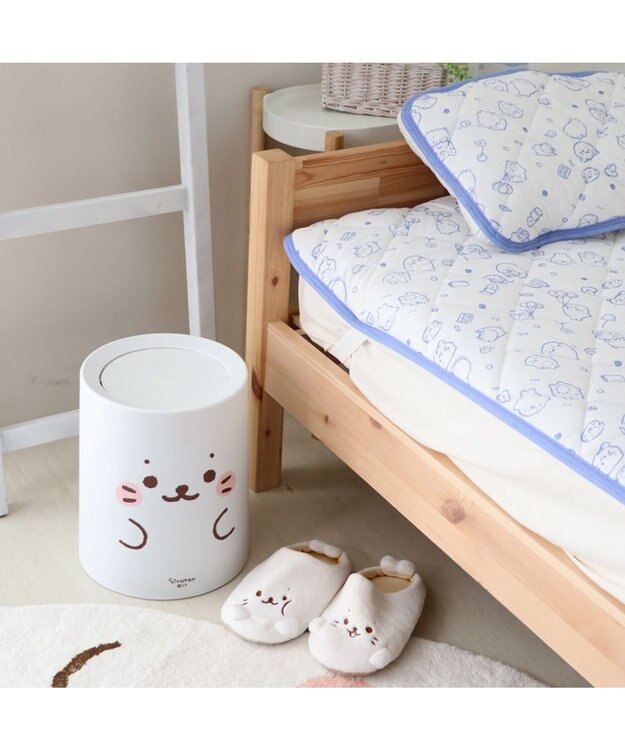 Mother garden しろたん 顔ぼん ダストボックス 大 《12L》 ゴミ箱 -