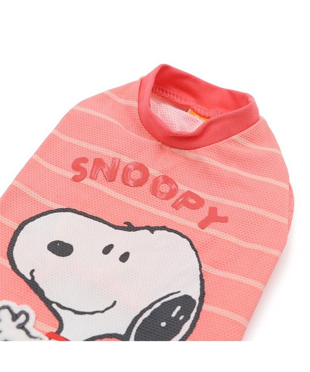 PET PARADISE スヌーピー パタパタ Ｔシャツ 接触冷感 小型犬 サーモンピンク