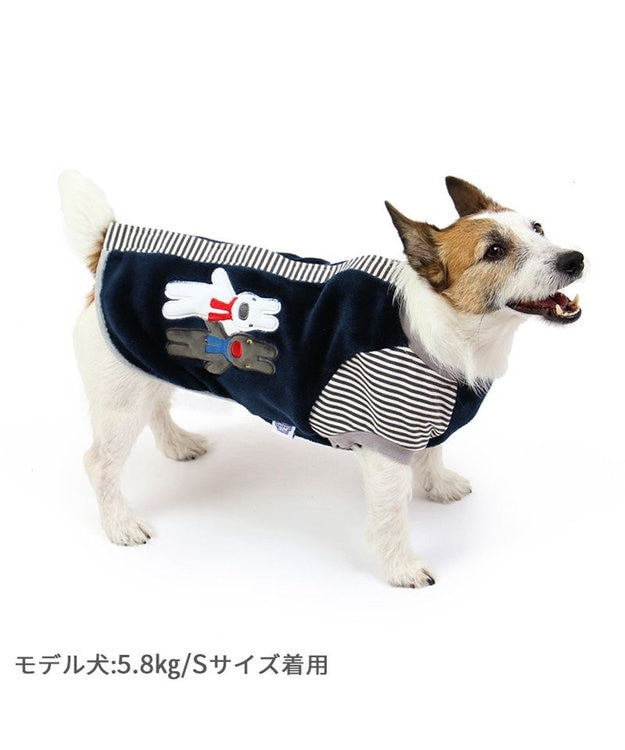 PET PARADISE リサとガスパール 背開き ベスト 小型犬 紺(ネイビー・インディゴ)