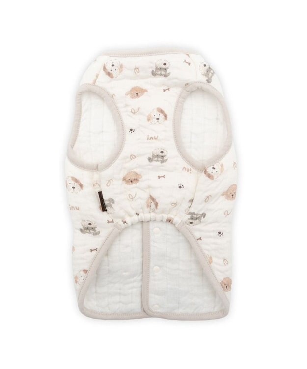 PET PARADISE ペットパラダイス ふわりと キルトベスト 《いぬ柄》 超小型犬 小型犬 ホワイト