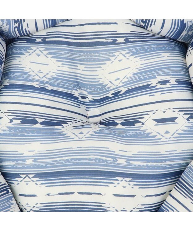 PET PARADISE 接触冷感 ネイティブ  丸型 カドラーベッド（55cm） 青