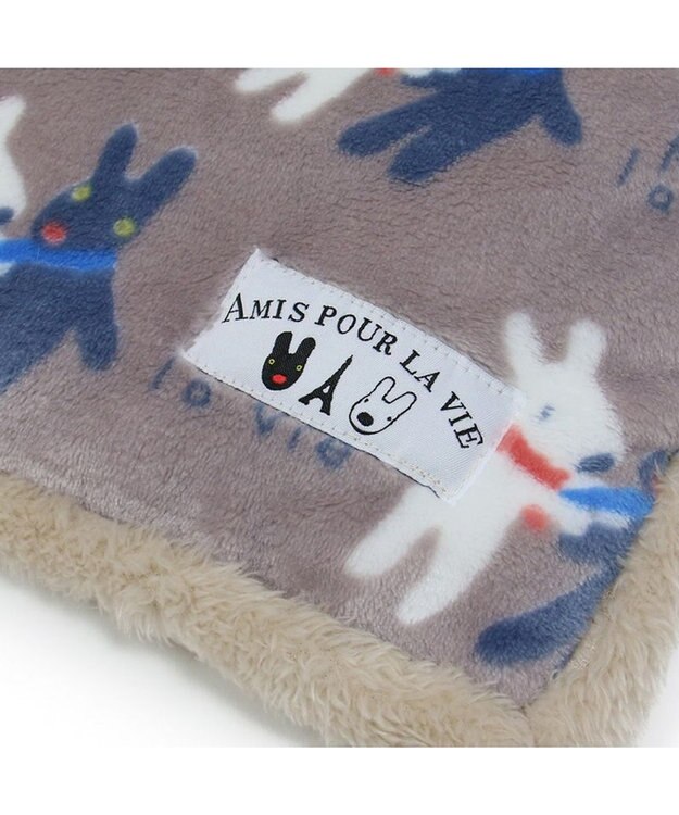 PET PARADISE リサとガスパール 遠赤外線 ボアマット 《 であい柄 》 (80×60cm) であい柄