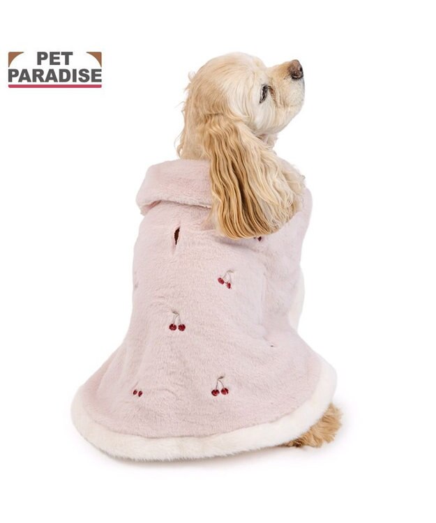 PET PARADISE ペットパラダイス チェリー ポンチョ 《ピンク》 中型犬 大型犬 ピンク