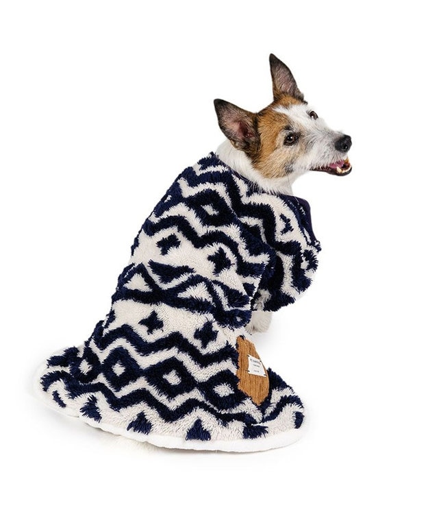 PET PARADISE ペットパラダイス  スリーパー 《カントリー柄》 ホワイト×ネイビー