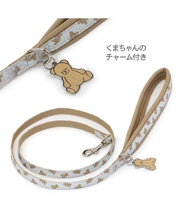 PET PARADISE ペットパラダイス くまちゃん 総柄リード ４Ｓ～３Ｓ オフホワイト