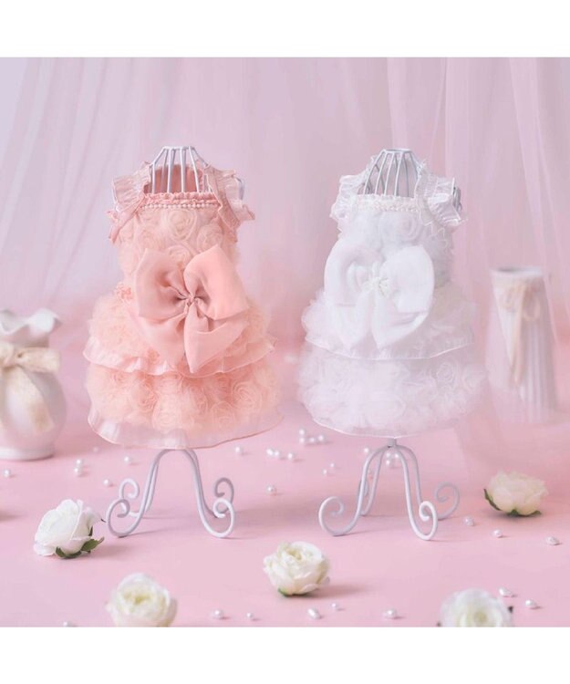 PET PARADISE cherircouture メニ―ローズ ワンピース ピンク 小型犬 ピンク