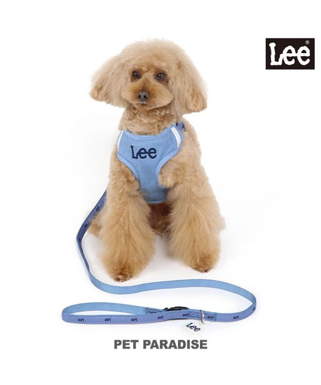 PET PARADISE 犬 ハーネス リード Lee ライトデニムハーネス&リード 【S】 水色