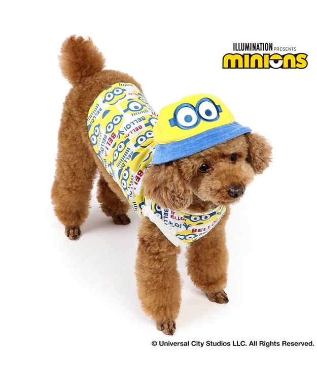 PET PARADISE ミニオン ボブ バケットハット付き Tシャツ 小型犬 イエロー
