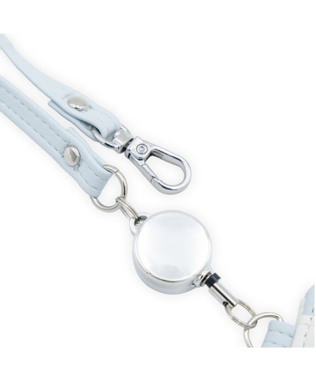 Mother garden しろたん リール付きパスケース 《顔ぼんブルー》 単品 顔ぼんブルー