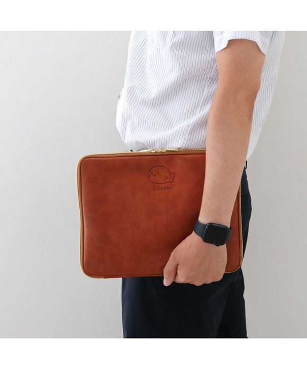 Mother garden しろたん 合皮 タブレットケース 11インチ対応 茶系