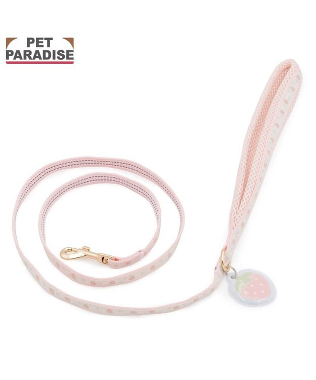 PET PARADISE ペットパラダイス 花苺柄 リード ＳＳ～Ｓ ピンク