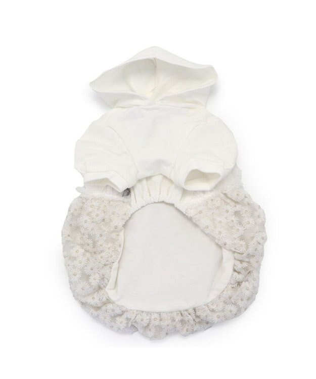 PET PARADISE ペットパラダイス ドッキングパーカー 《ホワイト》 小型犬 ホワイト