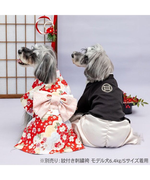 PET PARADISE ペットパラダイス 菊 牡丹 着物 小型犬 レッド