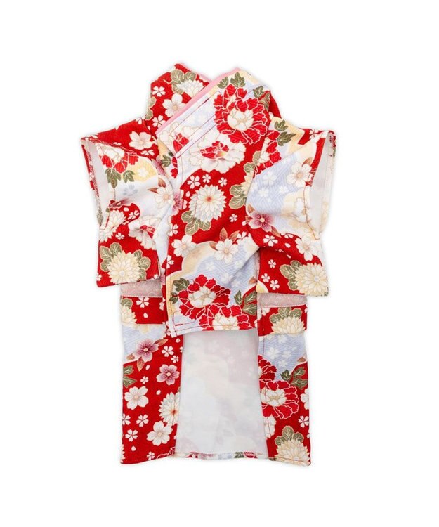 PET PARADISE ペットパラダイス 菊 牡丹 着物 小型犬 レッド