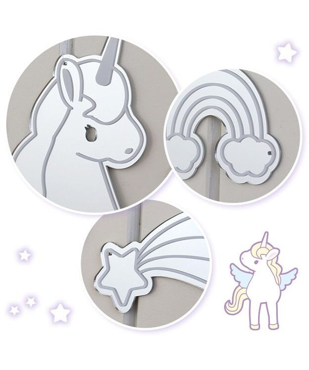 Mother garden マザーガーデン ユニコーン ウォールステッカーミラー -