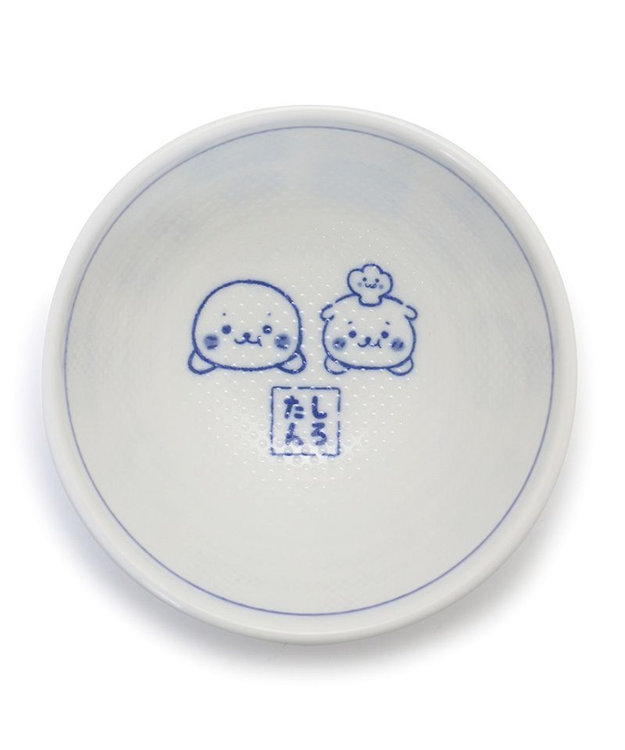 Mother garden しろたん ごはん粒がくっつきにくい ご飯茶碗 《大盛》 《顔ぼん柄/しろたん&らっこいぬ柄》 単品 しろたん&らっこいぬ柄