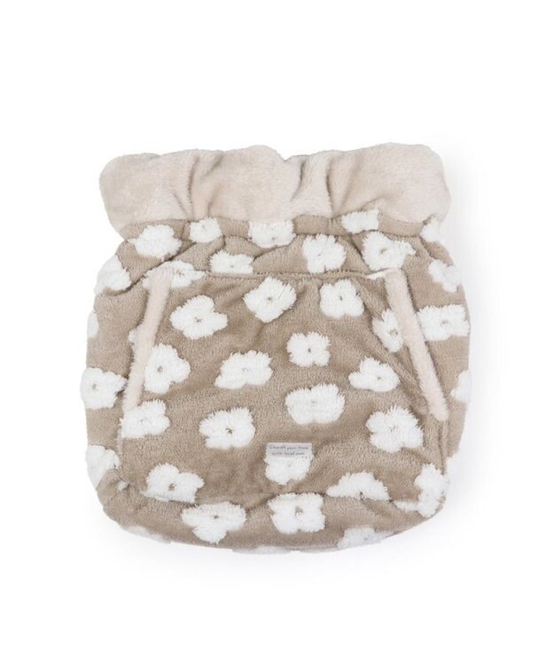 PET PARADISE ペットパラダイス 遠赤外線 ボア 犬たんぽ 《お花柄》M ベージュ