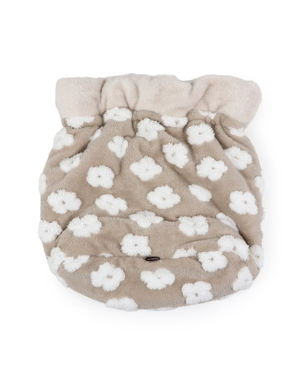 PET PARADISE ペットパラダイス 遠赤外線 ボア 犬たんぽ 《お花柄》M ベージュ