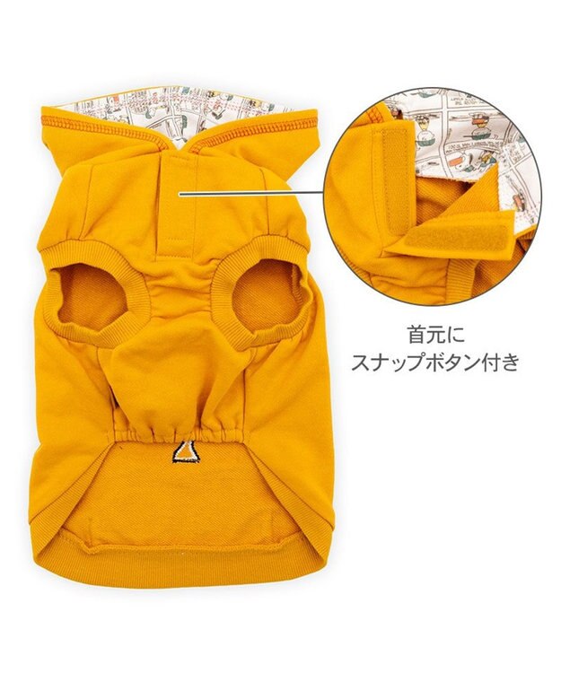 PET PARADISE スヌーピー ワッペン パーカー 中型犬 オレンジ