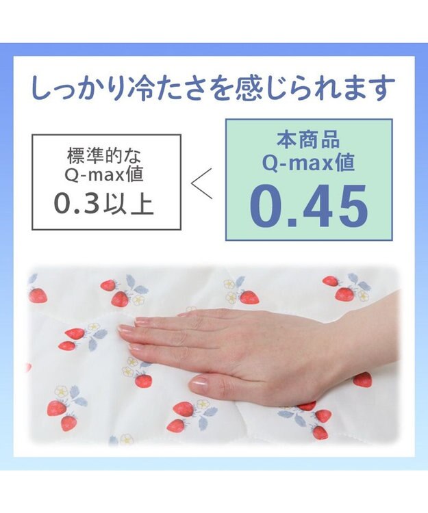 PET PARADISE ペットパラダイス もちっと クール ブランケット 《苺柄》 ホワイト×レッド