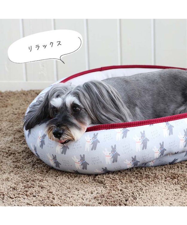 PET PARADISE リサとガスパール であい柄 カドラーベッド (55×15cm) グレー