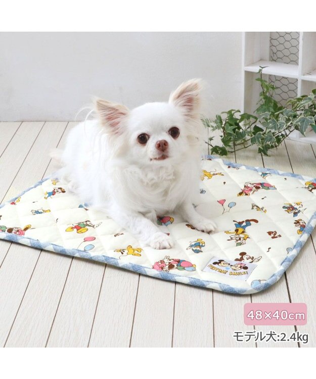 PET PARADISE ディズニー ミッキーマウス クールマット 《風船柄》 Ｓ ホワイト×ブルー
