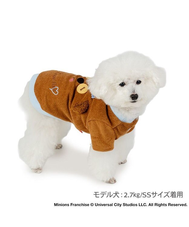 PET PARADISE ミニオン ティム サーモキープ 顔ぼんTシャツ   小型犬 ブラウン
