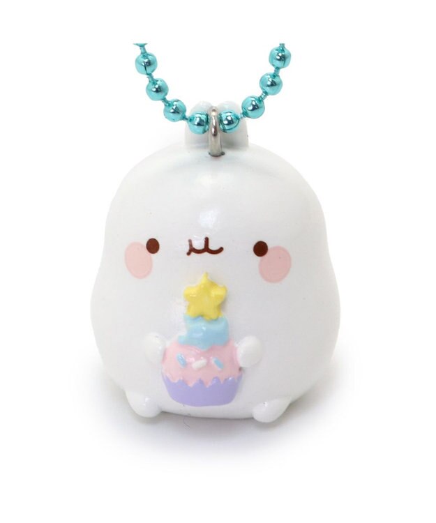 Mother garden マザーガーデン MOLANG モラン お座り ミニキーホルダー 《モラン / リボン / バカンス / ケーキ / ピウピ》 プチキーホルダー ケーキ