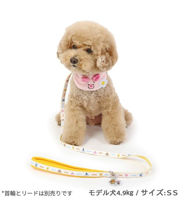 PET PARADISE ディズニー くまのプーさん 《ピグレット にこにこ》 首輪 Ｓ  小型犬 ピンク