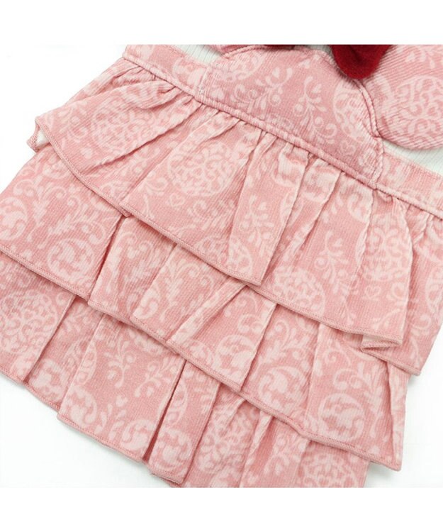 PET PARADISE ディズニー ミニーマウス アンティーク柄 ワンピース 【小型犬】 ピンク（淡）