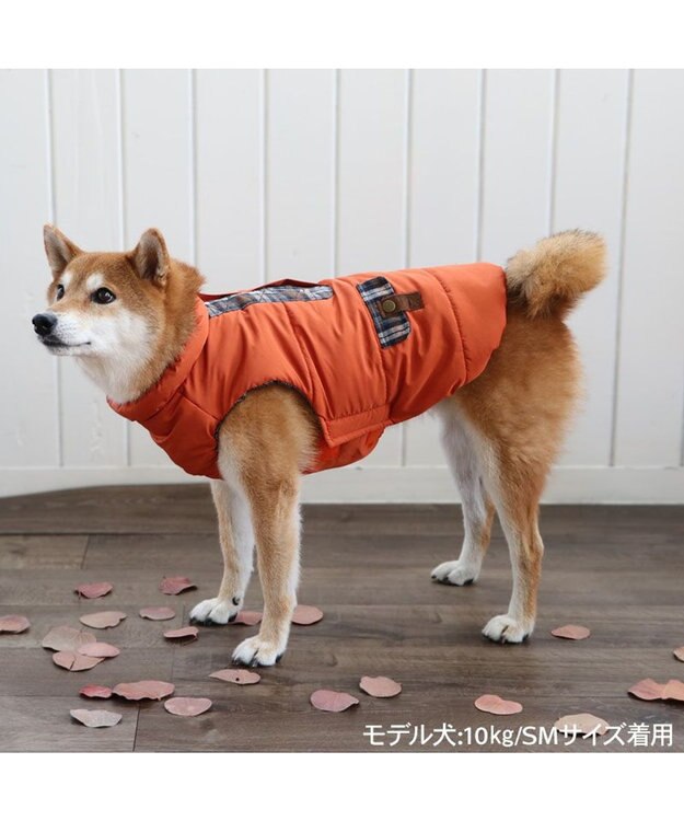 PET PARADISE ペットパラダイス エアベスト 《チェックポケット》 中型犬 大型犬 オレンジ