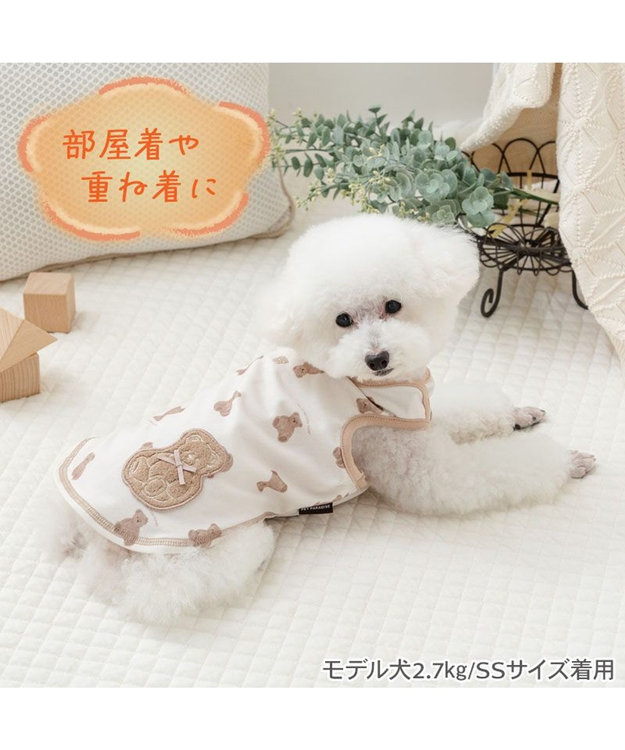 PET PARADISE ペットパラダイス くまちゃん ペティヒート タンクトップ 《お座り》 超小型犬 小型犬 ベージュ