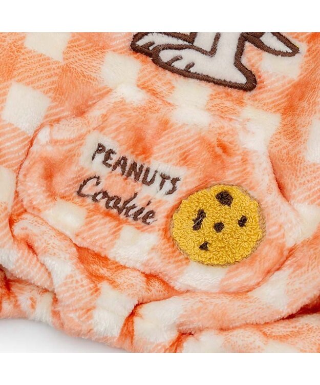 PET PARADISE スヌーピー ボア サロペット 《 クッキー柄 》 小型犬 レッド