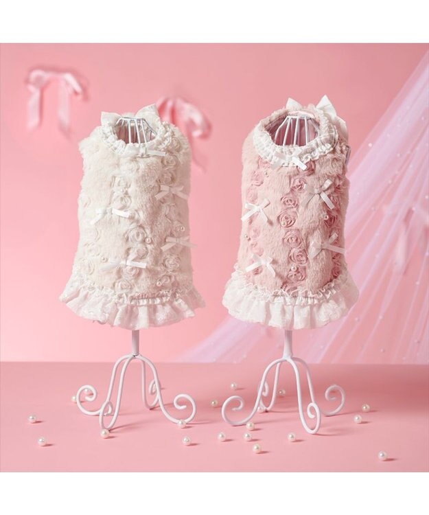 PET PARADISE cherircouture パールリボン ベスト 《ホワイト》 小型犬 ホワイト