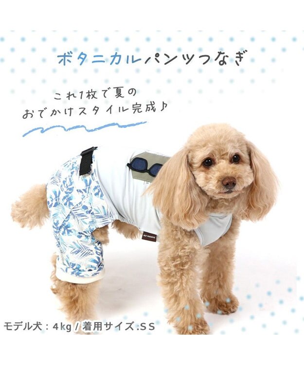 PET PARADISE ペットパラダイス ボタニカル パンツ つなぎ 【小型犬】 グレー