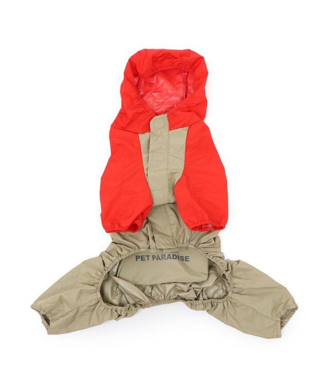 PET PARADISE ペットパラダイス 足付 レインコート 《赤》 小型犬 赤