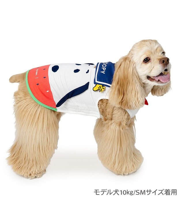 PET PARADISE スヌーピー 脇開き ポケットクール タンクトップ 中型犬 大型犬 ホワイト